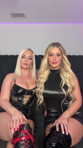 PAWG Blondes Elana &amp; Kali Femdom with Sph