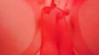 Hot MILF Tina Fucks Her Way To The Top - Red Stockings