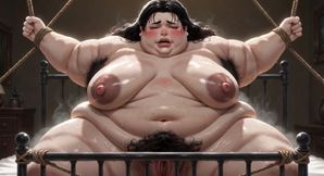 Obese BBW Tied on Bed - Extremely Horny &amp; Needs Cum in Her Pussy