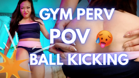 Old Gym Pervert POV Ball Busting