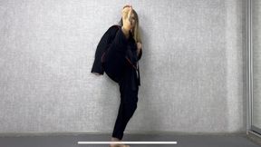 Karate master Aura demonstrates very powerful kicks (17 min)