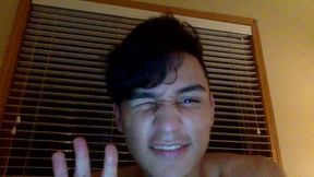 Latino Dude Sucks on His Toy