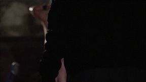 In the basement with a whip