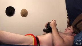 stud jerks off 2 porn in jockstrap