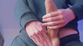 Skinny Boy Holding Back A Huge Cumshot Until It Hurts