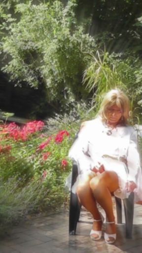 Wanking In A Very Sheer Gown And Nylon Stockings   Clip 2