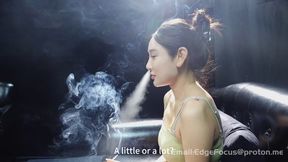 Stunning Asian xue Smoker Blows Thick Cigarette Clouds in Candid Q&A Session 4K