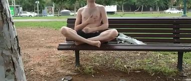 Public wank fun