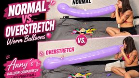 Normal vs. Overstretch Worm Balloons ? | Anny’s Balloon Comparison + B2P Punch Ball