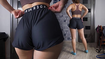 Pawg MILF Teasing Her Ass In Sports Under Armor Shorts 4K