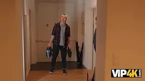 Redheaded stepmom teaches her stepdaughter's horny boyfriend how to fuck.