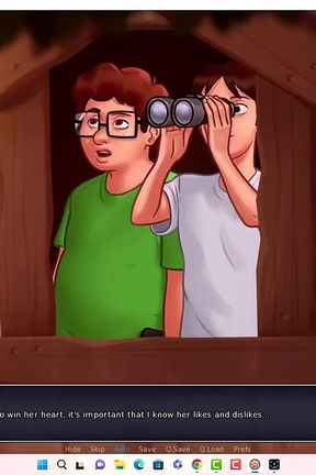 Summertime saga - Johannes and Erik watched Iwanka, Iwanka gave Johannes a blow job on camera