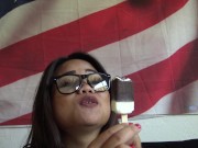 Deaf Philipino Filipino Asl eating ice cream like a cock