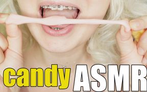 Braces fetish jelly candy ASMR close up eating food
