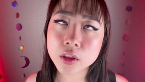 cum on your asian girlfriend’s face and tongue