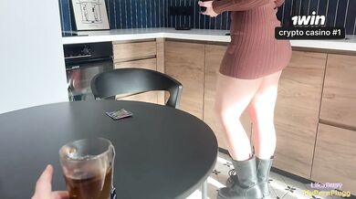 Quick fuck before trip my neighbor hot amateur ride cumshot