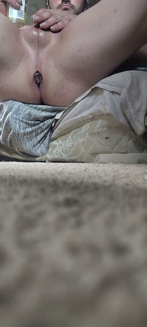 Transexual with a sex toy