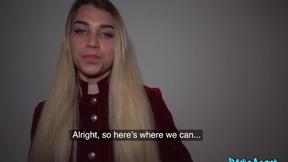 ”Advanced throat test for 20 year old blonde Elena Vedem”