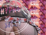 No music Sissy Femboy rides a big dildo deep penetration (1/4 series)