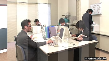 Nasty office affair between a hot Asian girl and a Japanese boss