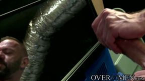 Gym rat Vic Rocco pumping his meaty cock solo until ejaculation