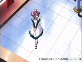 Sexy anime maid getting pussy fucked