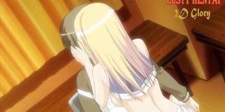 Sexy teen girl in anime-style lustful scene