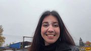 Cum on My Face! I Want to Walking Like this on Street! Blowjob in Car and Public Cumwalk