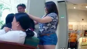 Fat Asian Teen Wearing Shorts