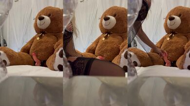 While my husband is at work, I fuck a teddy bear so I don't get bored.