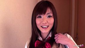 petite japanese step-sister caught masturbate and seduce to first time blowjob