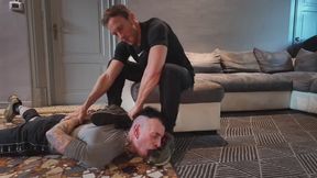 The slave devotes himself to his Master's sneakers after the workout