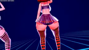 Horny Princesses Strip for Chocolate Cream Fun in Hentai MMD Fantasy