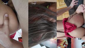 bebiendome toda la leche que sale de mi culo #91