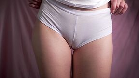 Tight White Panties Cameltoe Tease Up Close