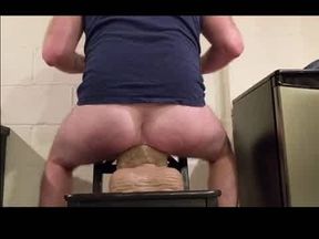 Goliath Dildo Fucks Gay Amateur's Gaping Hole