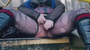 BBW goth public masturbation compilation