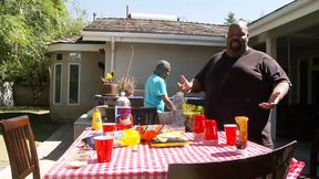 Ebony teens with big asses enjoy wild group bang