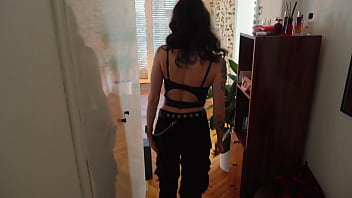 My stepsister always greets me with a sloppy blowjob
