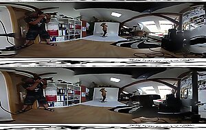 Nice victoria pure 3D VR 360 backstage from photoshoot before dildo masturb