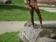 Xu Xin Xia on the Tree Trunk