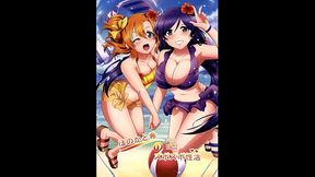 Love live comic futanari Honoka and Nozomi'_s Sex Life