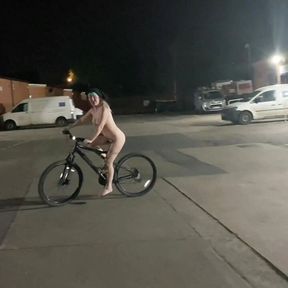 Street girl steals a bike but has to ride it back naked!