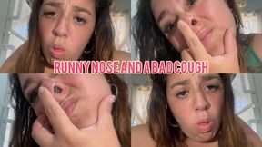 Blocked nose with mucus and a bad cough