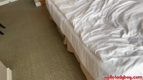 Helloladyboy chesty tgirl takes all 8 inches