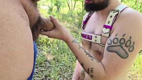 Fat Guys Having Cruising Sex in the Woods