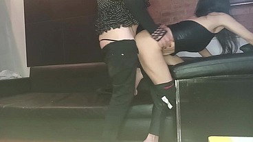 by accident he buries it in the ass, latina brunette woman