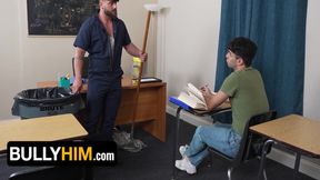 Little Twink Treats The Janitor Like Garbage, So He Decides To Teach The Brat A Lesson 17 Min