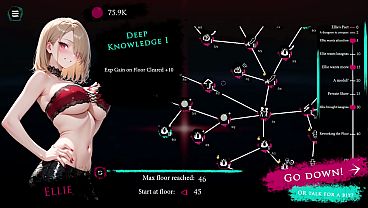 Busty blonde witch gives a 3D blowjob in an animated game