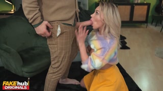 FAKEhub - college housemate with fit body and braces does striptease making guy cum in his pants